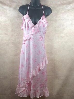 LoveShackFancy x VS Pink Babydoll Fairy Floral Ruffle Midi Wedding Guest Dress